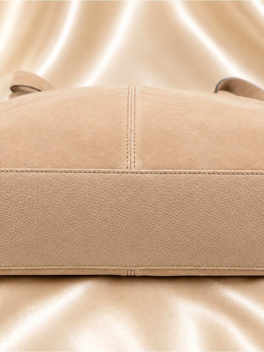 The Sak Huntley Suede Shoulder Bag in Sand with Black & Tan Tassels - Picture 4 of 7